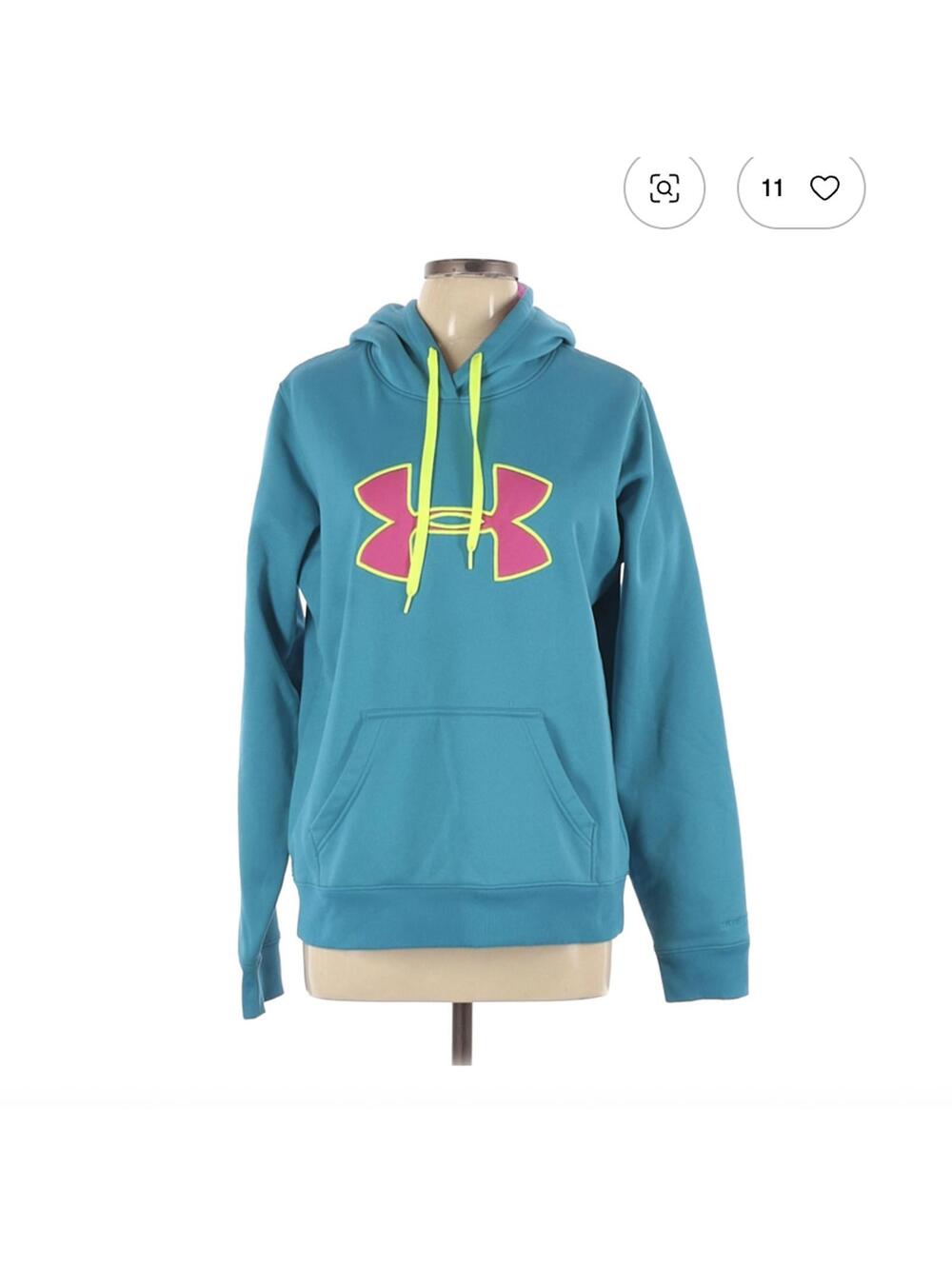 Under Armour Blue Pullover Hoodie Size L